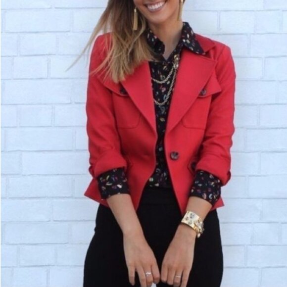 Cabi Little Red Jacket knit blazer 6 - Picture 1 of 16